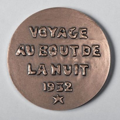 GEN PAUL (1895-1975) 
Louis Ferdinand Céline, 1974
Médaille.
Diamètre 7 cm
Effigie...
