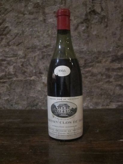 null 1 bouteille Corton Clos du roi, 1966,

niveau : 7cm sous capsule, étiquette...