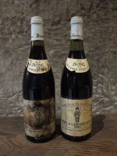 null 2 bouteilles Grand Vin de Beaune-Grèves Vigne del'Enfant Jésus, Bouchard père...