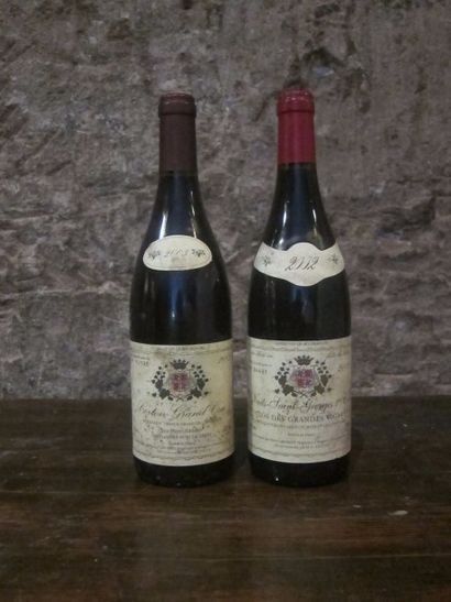 null 2 bouteilles :

- 1 Corton "Les Maréchaudes", P. Laforest 2003, étiquette tachée,

-...
