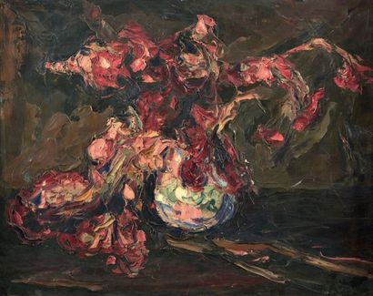 Wlodzimierz TERLIKOWSKI (1873-1951) Vase de fleurs
Huile sur toile, signé et daté...