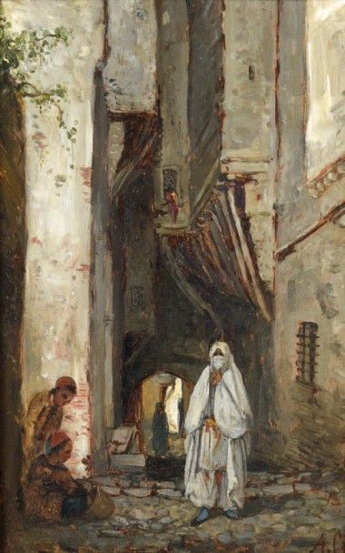 Pierre CHATAUD (1833-1908) Alger, rue de la Mer rouge, vers 1880-1900
Huile sur panneau...