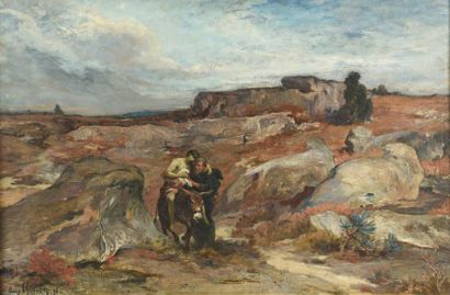 Eugène THIRION (Paris 1839 - 1910) Le bon samaritain
Sur sa toile d'origine.
Signé...