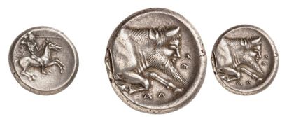 null GELA (vers 480 avant J.C.). Didrachme d'argent. 8,67 g. Cavalier nu au galop...