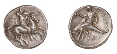 null TARENTE, époque de KLEONYMOS (334-302) av. J.C.). Statère d'argent. 7,91 g....
