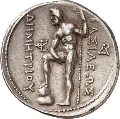 null ROYAUME. DEMETRIUS POLIORCETE (294-288 av. J.C.). Tétradrachme d'argent frappé...
