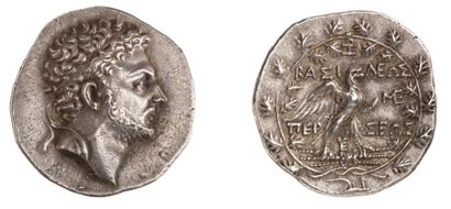 null ROYAUME. PERSEE (178-168 av. J.C.). Tétradrachme d'argent frappé à PELA ou AMPHIPOLIS.
17,07...