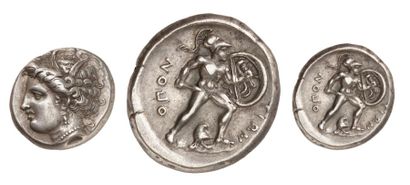 null OPONTE (vers 370 av. J.C.). Statère d'argent. 12,15 g. Tête de Déméter à gauche...