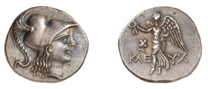null SIDE (vers 150 av. J.C.). Tétradrachme d'argent. 16,02 g. Tête casquée d'Athéna...
