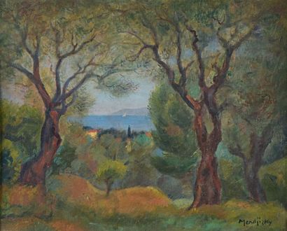 Maurice MENDJIZKY (Lodz 1890 - Saint Paul de Vence 1951) 
Baie de Saint Tropez, vers...