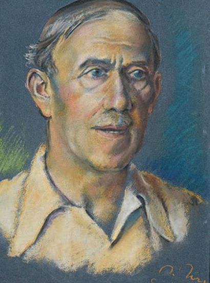 Maurice MENDJIZKY (Lodz 1890 - Saint Paul de Vence 1951) 
Portrait d'homme
Pastel...