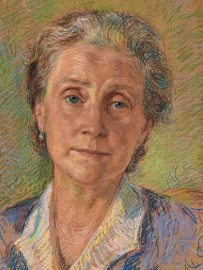 Maurice MENDJIZKY (Lodz 1890 - Saint Paul de Vence 1951) 
Portrait de femme
Pastel...