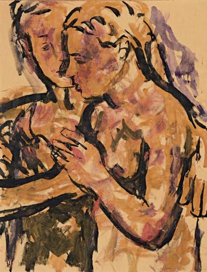 Joachim WEINGART (Drohobytch 1895 – Mort en déportation 1942/1945) 
Le Couple, profils,...