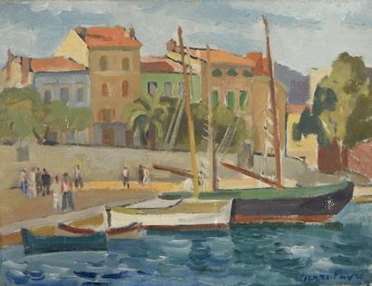 null Pierre FAVRE (1906-1983)

Vue d'un port

Huile sur toile, signée en bas à droite

27...
