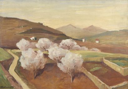 null Henri MALANÇON (1876-1960)

"Paysage vallonné"

Huile sur toile, signée en bas...