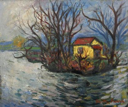 null Philippe-Marie PICARD (1915-1997)

"Maison jaune sur une île de la Seine en...