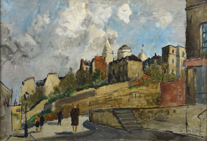 null Maurice FALLIES (1883-1965)

"Rue montante à Montmartre"

Huile sur panneau,...