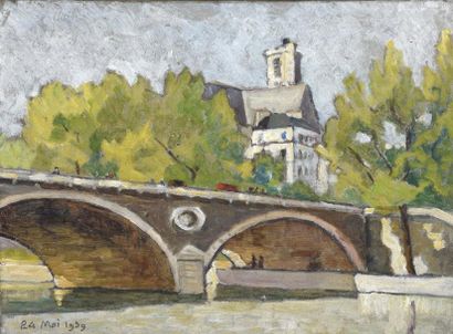 null Maurice FALLIES (1883-1965)

"Pont Napoléon"

Huile sur toile, datée 24 mai...