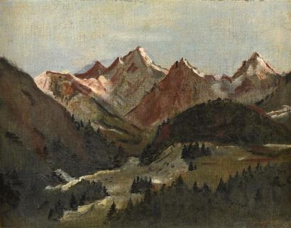 null Rudolph VACHA (1860-1939)

Première neige (Château d'Oex, Suisse)

Huile sur...