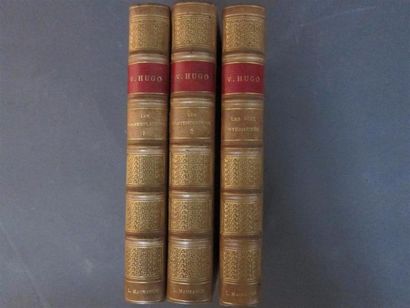 Victor HUGO, 3 volumes in-4, demi-reliure...