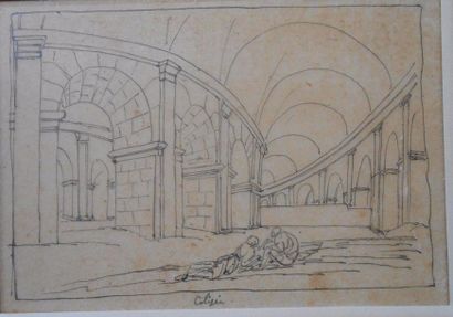 null Ecole Néo-classique, deux dessins

-"Colisée"

-"Intérieur de Palais"

Encres...