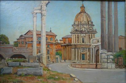 null Serge SEDRAC (1878 - 1974)

"Eglise Saint Luc à Rome"

Huile sur toile, signée...