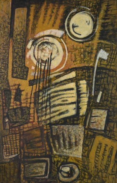 Zora STAACK (1910-2001) 
Composition
Huile sur toile signée en bas au milieu.
100...