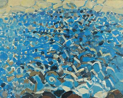 GUSTAV BOLIN (1920-1999) 
Reflets sur la mer
Huile sur toile, signée en bas à gauche.
Sans...