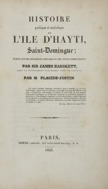 null [ANTILLES] - BARSKETT, Sir James & PLACIDE-JUSTIN - Histoire politique et statistique...
