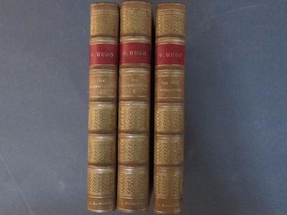 null Victor HUGO, 3 volumes in-4, demi-reliure marquée L. Maurange.