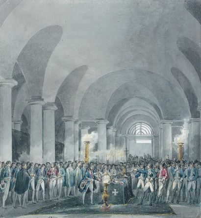 Pierre-François-Léonard FONTAINE (Pontoise 1762 - Paris 1853) Vue de la Chapelle...