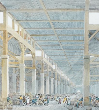 Pierre-François-Léonard FONTAINE (Pontoise 1762 - Paris 1853) Vue intérieure de la...