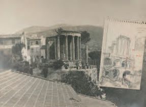 Photographe militaire amateur Jardins et fontaines en Italie, Temple dit de la Sybille,...
