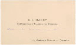 Etienne Jules Marey (1830-1904) 
Carte de visite, portrait et dossier documentaire....