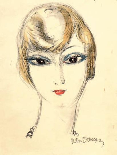 Kees VAN DONGEN (1877-1968) 
Maud
Lithographie en couleurs.
52 x 45,5 cm