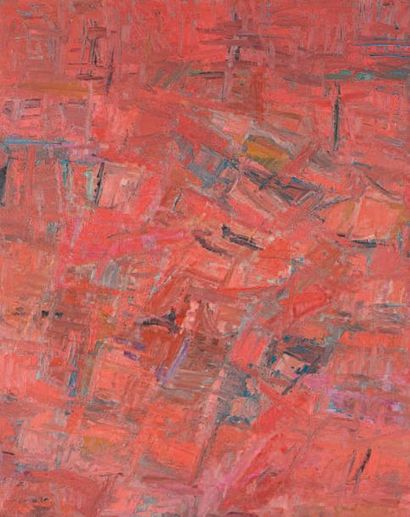 David LAN-BAR (1912-1987) 
Composition abstraite
Huile sur toile, signée et daté...