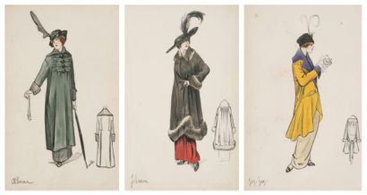 null Deux albums de la Maison de couture Bernard entre 1907 et 1936, avenue de l'Opéra....