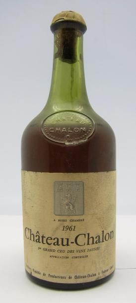 null 1 bouteille Château Châlon, 1er Cru des vins jaunes, 1961, 6 cm sous le bou...