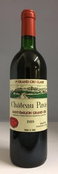 null 1 Bouteille Château Pavie, 1989, haute épaule