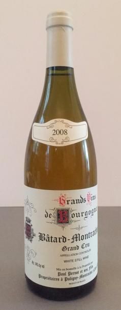 null 1 bouteille Bâtard-Montrachet, Grand Cru, Domaine Pernot, 2008, colerette supérieure...