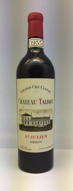 null 1 Bouteille Château Talbot, 1955, base du goulot