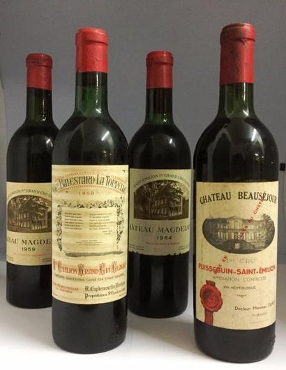 null Lot de Grands Crus de Bordeaux: 1 Bouteille CHÂTEAU MAGDELAINE 1959 (haut de...