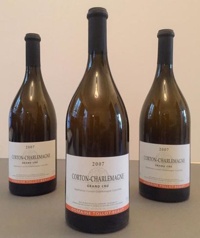 null 3 bouteilles Corton-Charlemagne, Grand Cru, Domaine Tollot-Beaut, 2007