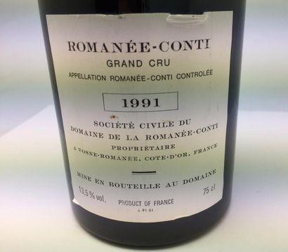 null 1 Bouteille ROMANEE CONTI, Domaine de la Romanée-Conti Monopole, 1991, niveau...