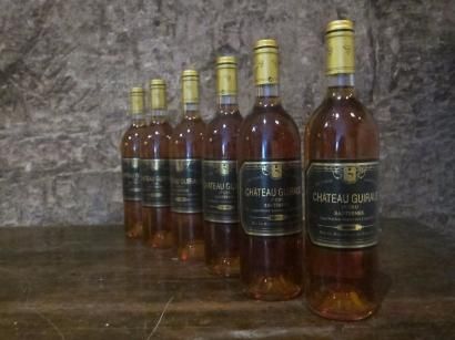 null 6 bouteilles Château Guiraud, Sauternes, 1990

caisse bois abimée.