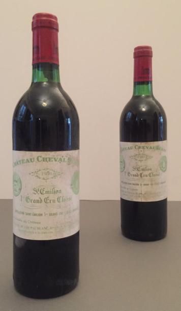 null 2 bouteilles Château Cheval Blanc, Saint-Emilion, 1er Grand Cru classé, 1980,...