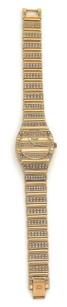 PIAGET Modèle Polo
Montre bracelet de dame en or jaune 18K (750 ‰) sertie de diamants...