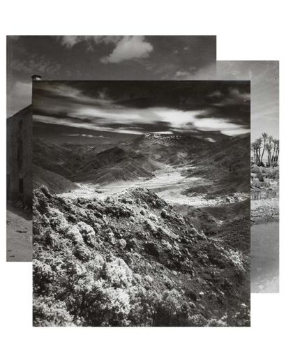 Pierre Boucher (1908-2000) Essaouira Vieille Castille, Ouarzazate, Paysage. Maroc,...