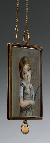École Française du XIXe siècle Portrait de M. Valéry de RENTY et de son Père
Deux...