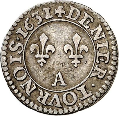 null LOUIS XIII (1610-1643). Essai en argent du denier tournois 1631 PARIS (A). 1,33...